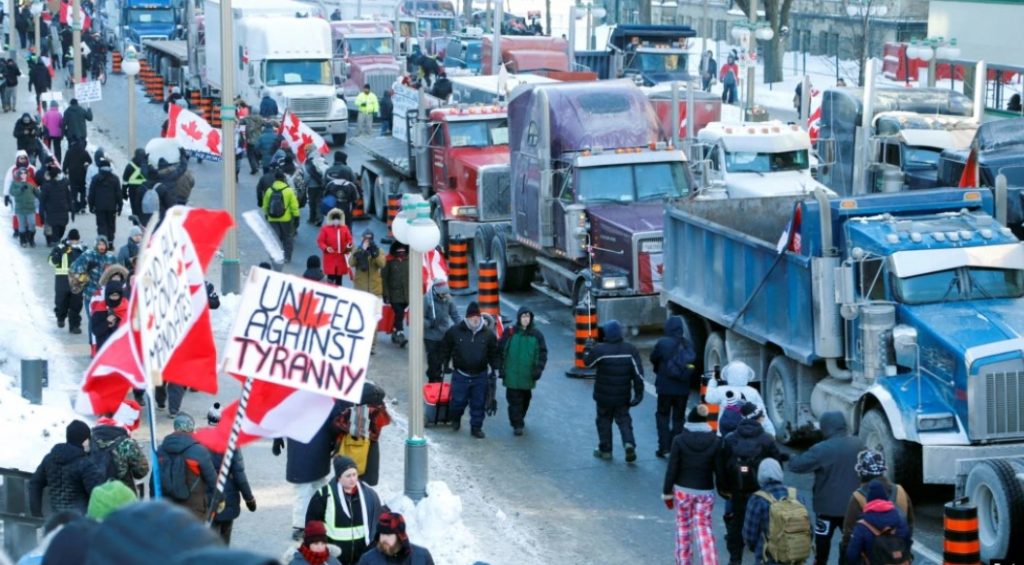 protestele din Canada scapate de sub control
