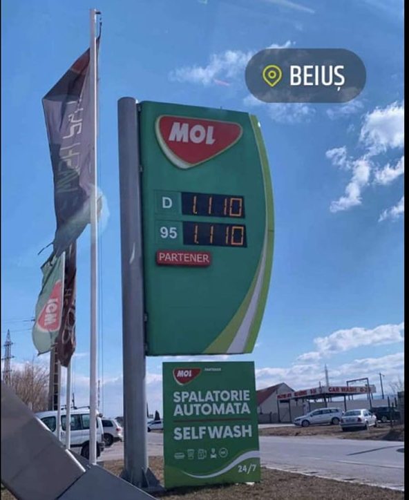 Preţ record la benzină şi motorină România