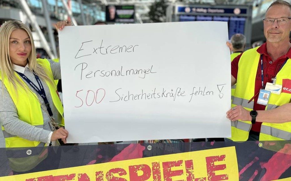 Protest pe aeroportul Düsseldorf