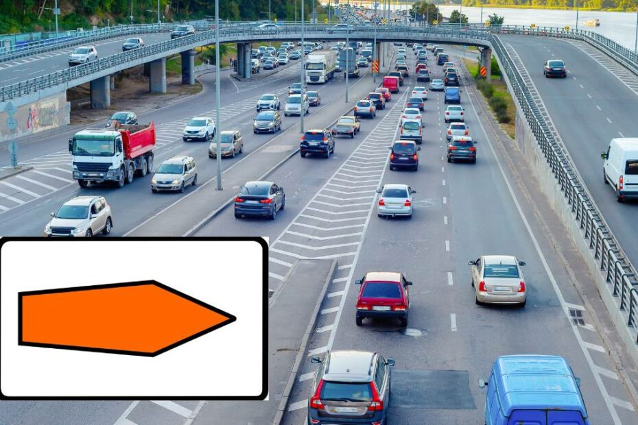 săgeata portocalie autostradă Germania