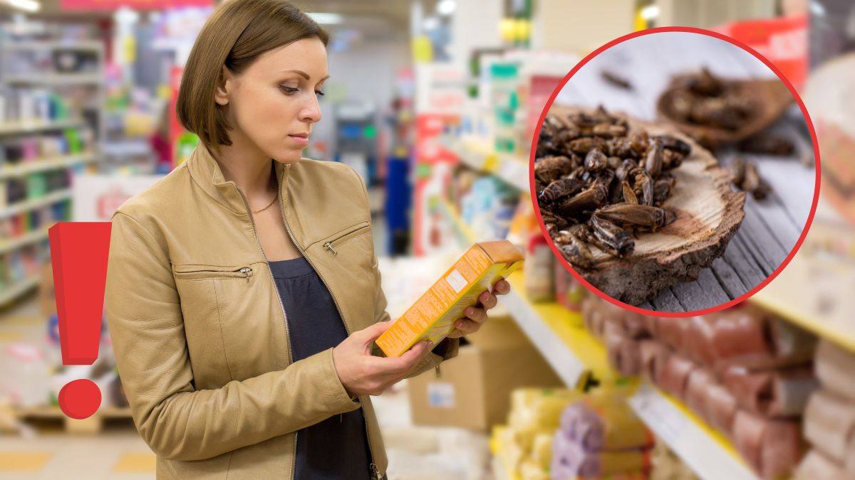 Etichete pentru alimente cu insecte