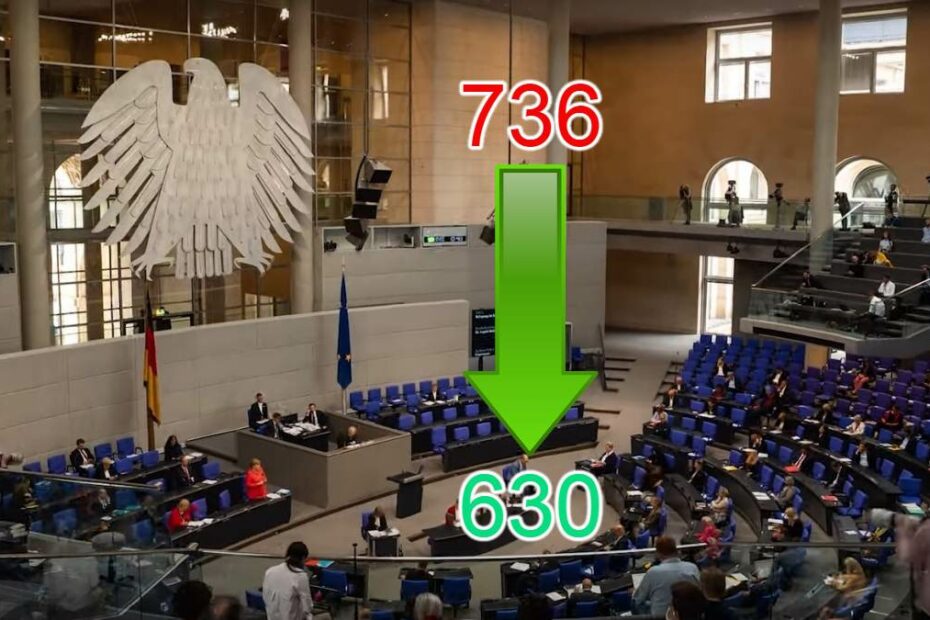 numărul deputaţilor din Bundestag