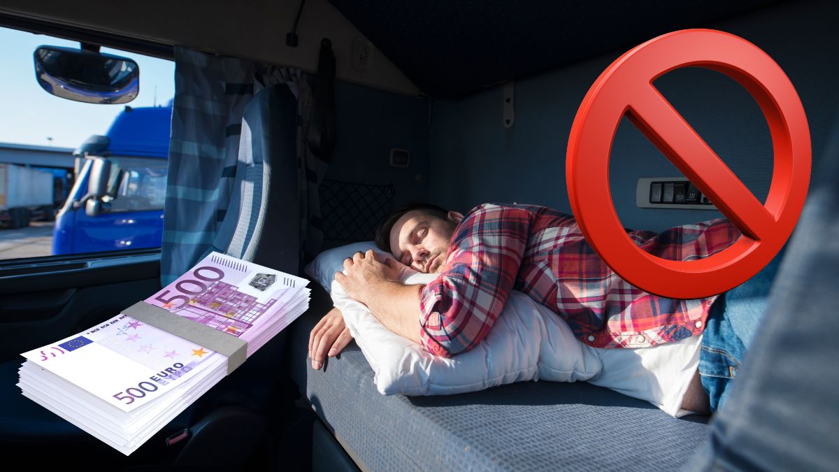Amenzi pentru șoferi români lăsați să doarmă în cabina camionului