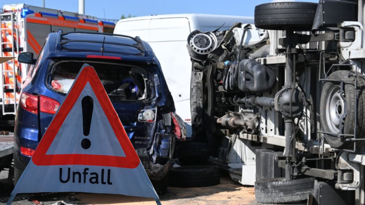 Camionetă și furgonetă înmatriculate în România, implicate într-un accident pe autostradă în Germania