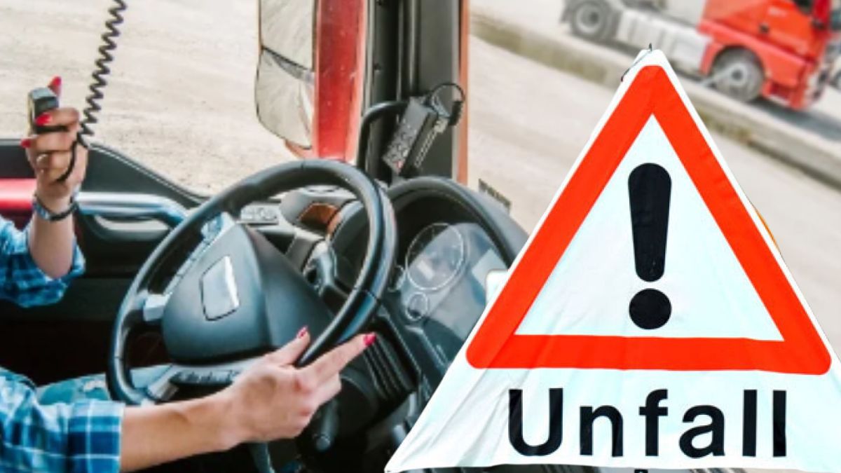 O șoferiță română de camion a fost implicată într-un accident pe A2