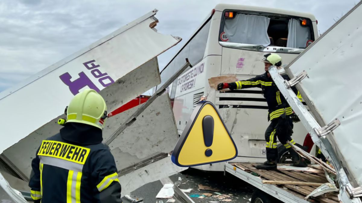 Autocar din România implicat într-un accident pe A14 în Germania