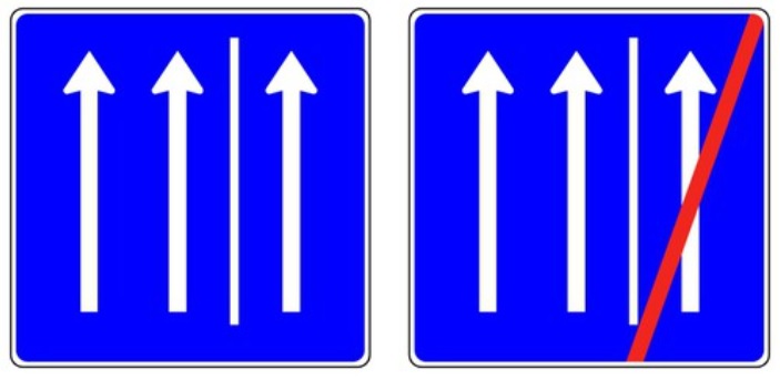 Ce înseamnă indicatorul rutier cu o linie și trei săgeți albe