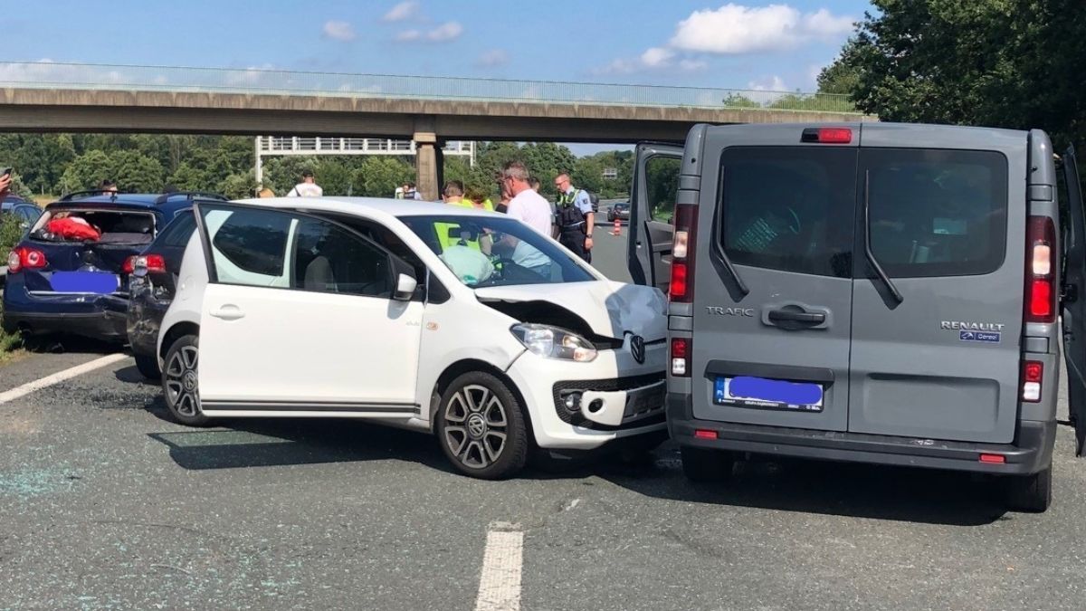 Șofer român, implicat într-un accident în lanț pe A2