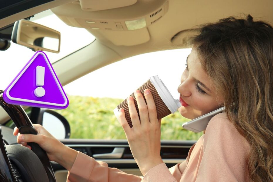Ținerea telefonului mobil între umăr și ureche la volan