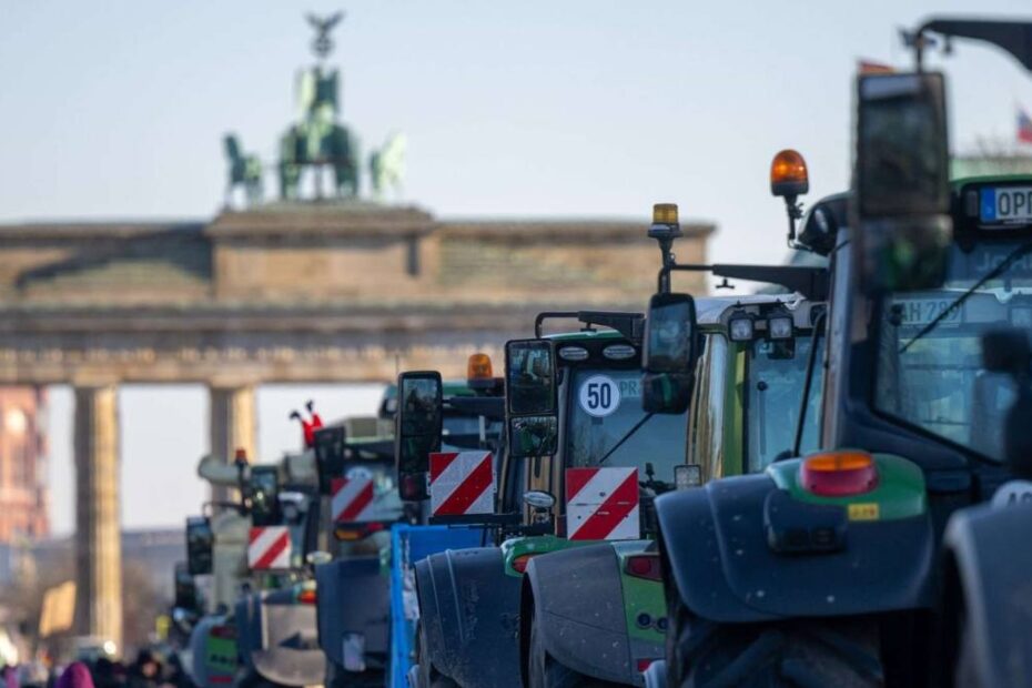 Protestul fermierilor la Berlin