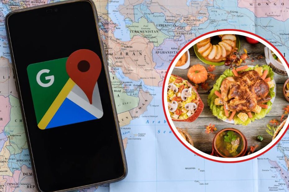 google maps food