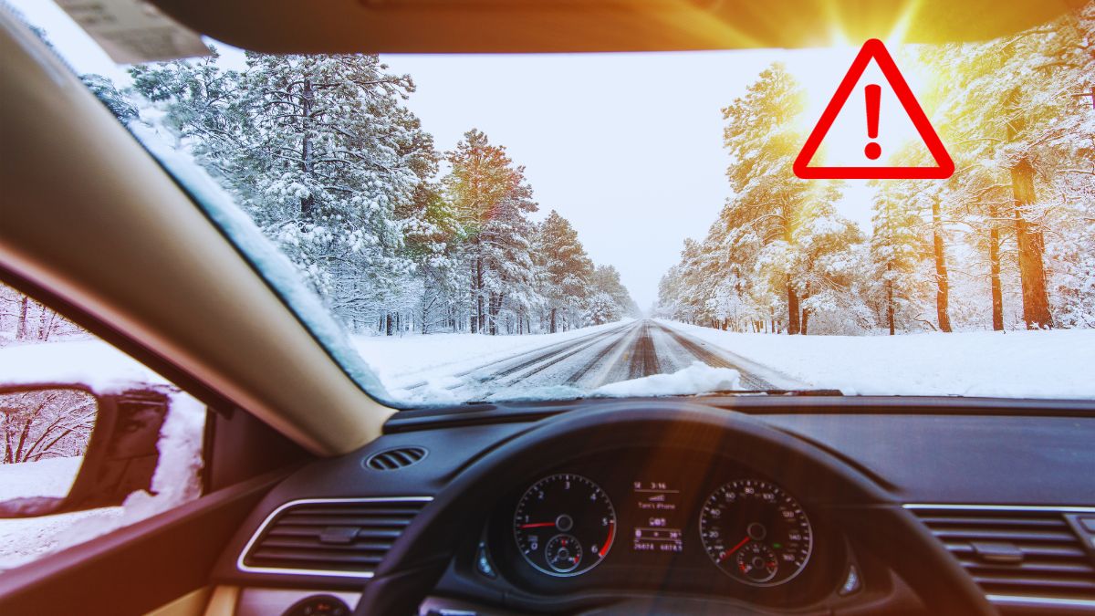 Semne de circulație de iarnă pentru șoferi