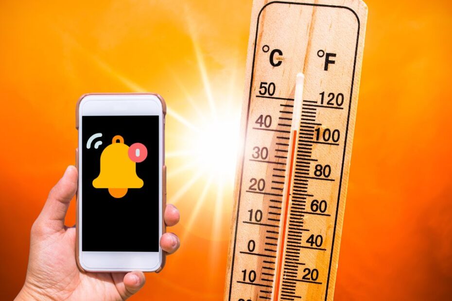 Alerte pe mobil pentru căldură extremă