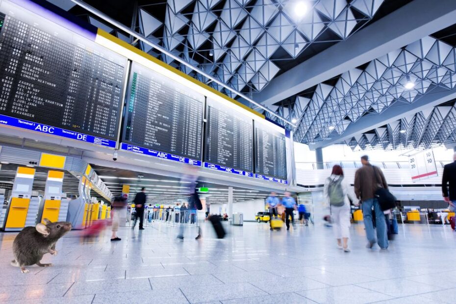 Șoareci la aeroportul din Frankfurt