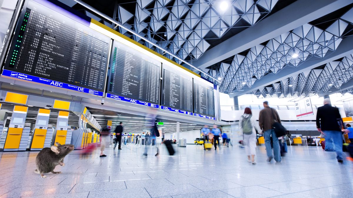 Șoareci la aeroportul din Frankfurt