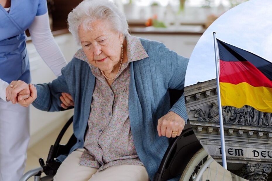 cea mai mică pensie în Germania foto pensionară ajutată să se ridice