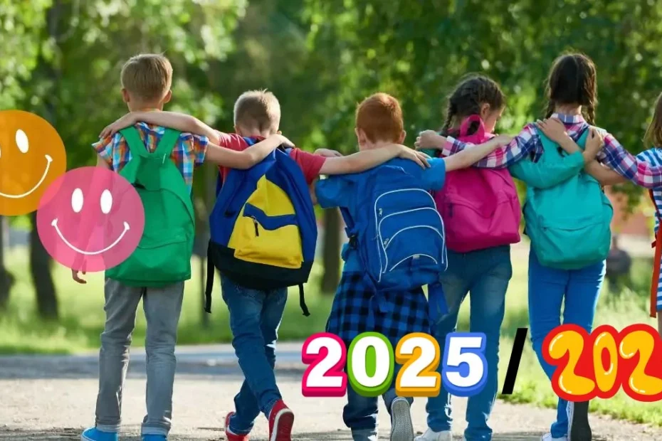 Calendarul anului școlar 2025/2026 în Germania: zile libere de la învățământ FOTO: Copii cu ghiozdane școlare