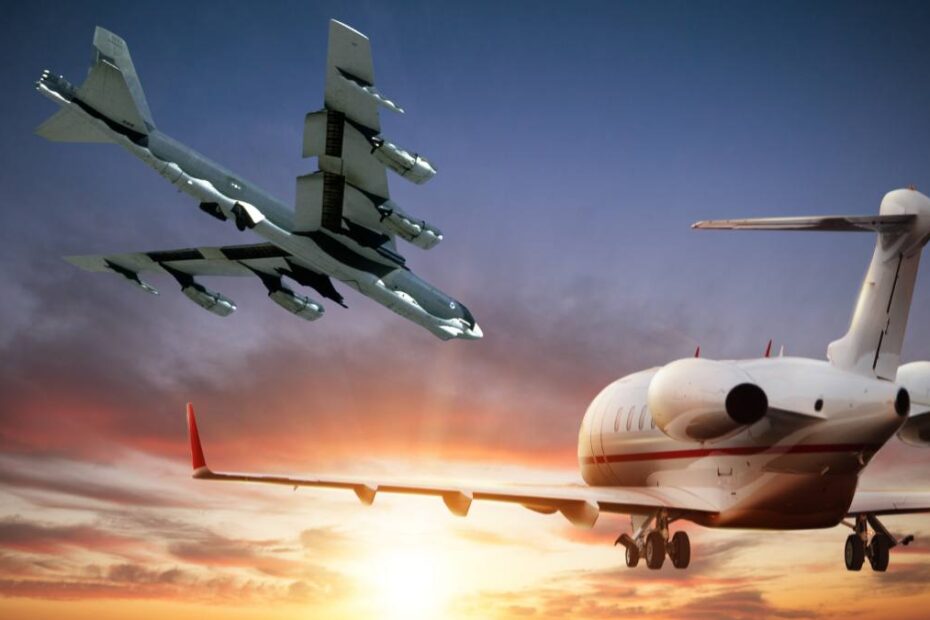 Avion cu pasageri coliziune cu un bombardier militar