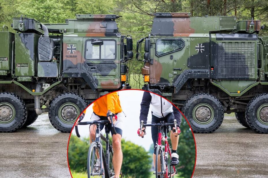 Bundeswehr accident cu doi bicicliști