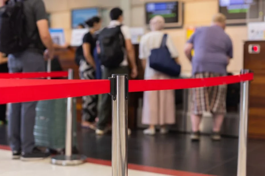 Sfârșitul descălțării la controlul de securitate Foto: pasageri la ghișeele de check-in