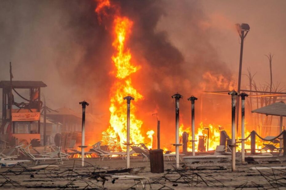 incendiu violent in italia