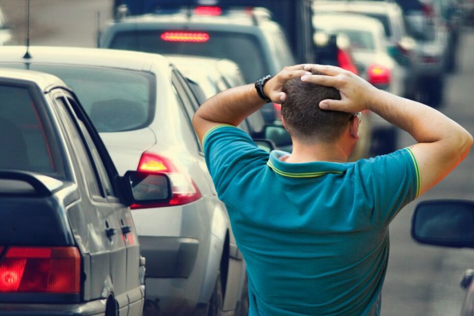 Șofer disperat de blocajul în trafic