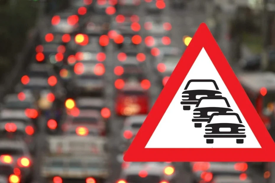 Ambuteiaje masive în Germania acest weekend. În imagine, autostradă aglomerată