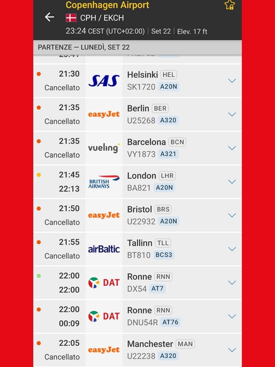 Drone aeroport Copenhaga