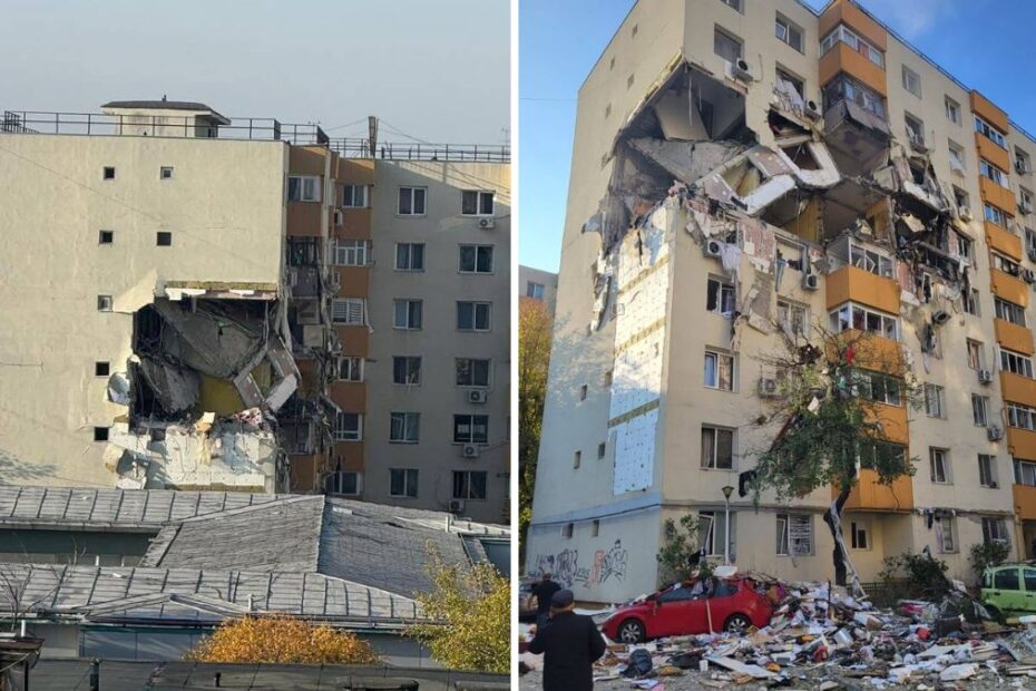 Explozie devastatoare într-un bloc de locuințe București