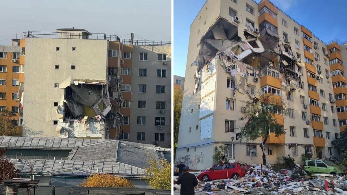 Explozie devastatoare într-un bloc de locuințe București