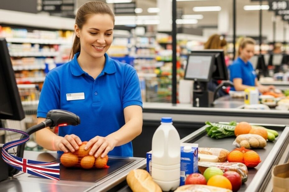 Casieră supermarket UK