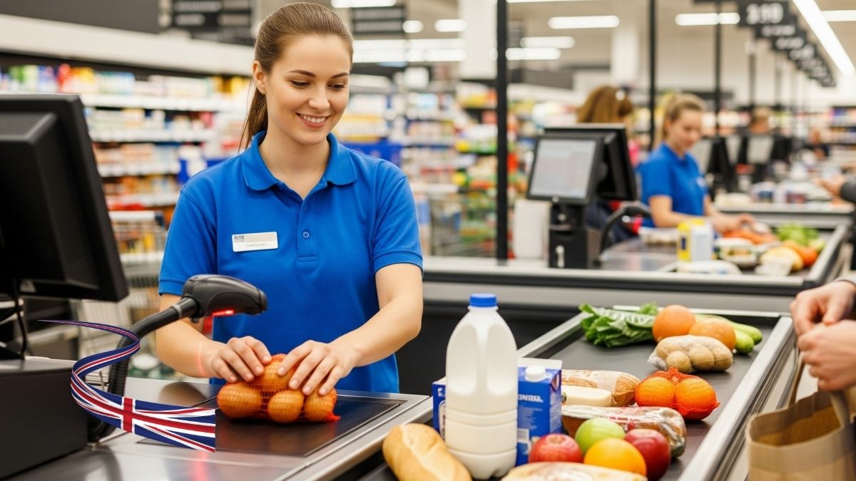 Casieră supermarket UK