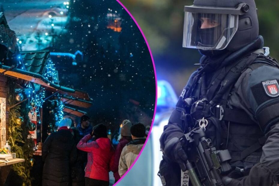 Moși înarmați la târgul de Crăciun