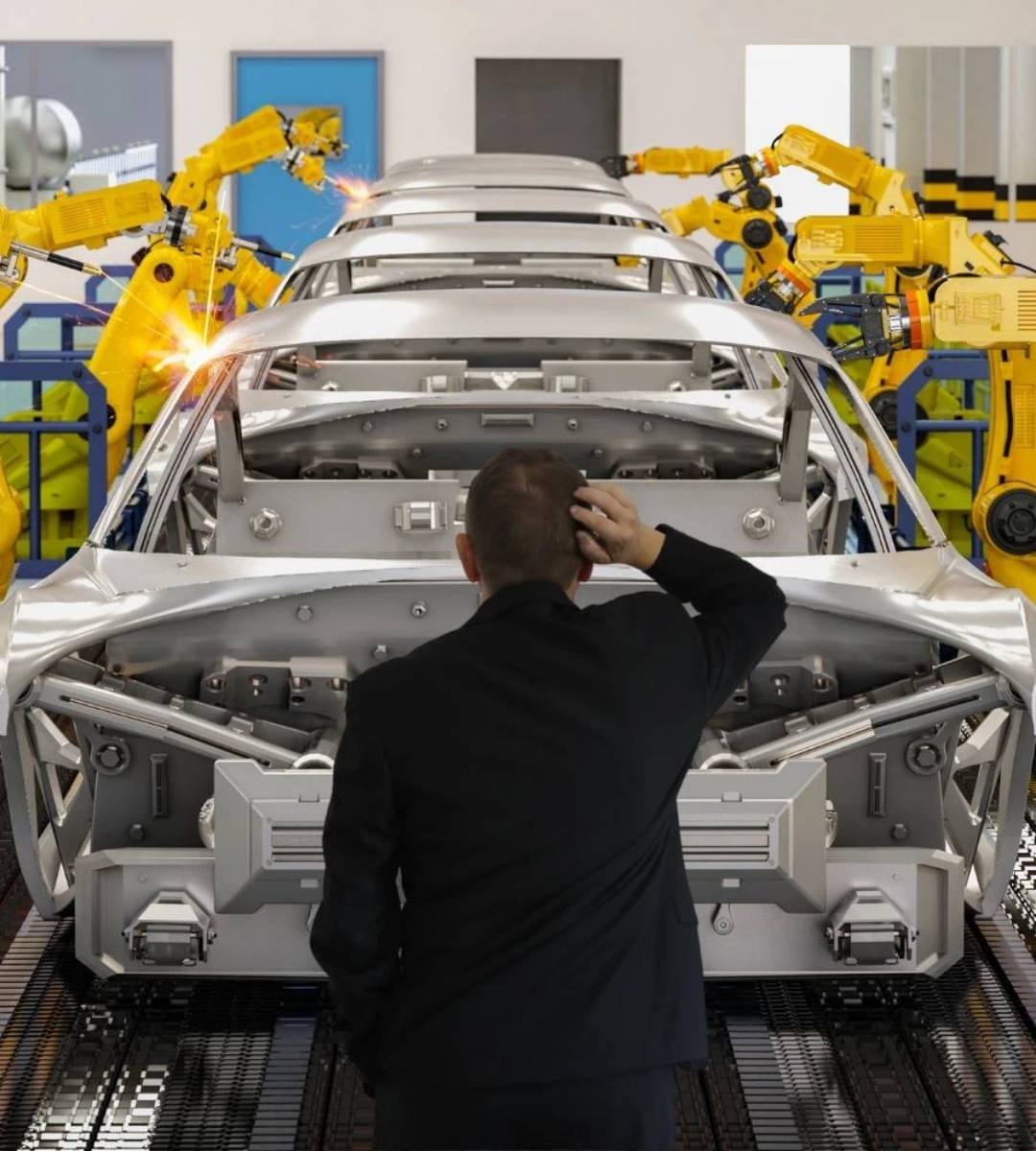 Hală de producție a unui mare producător din industria auto din Germania