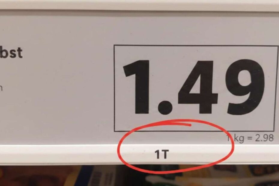 Coduri pe etichetele LIDL