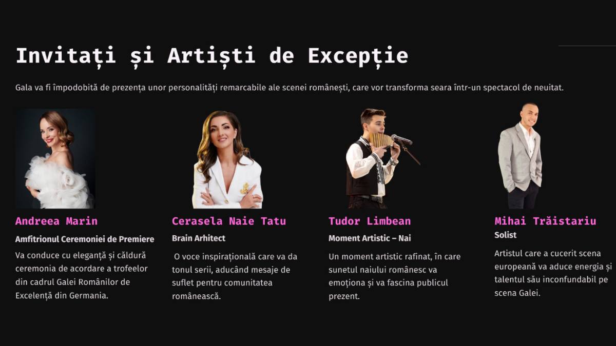 Gala Românilor de Excelență din Germania