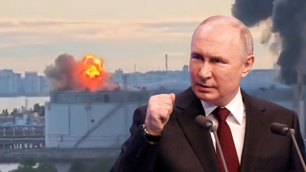 Dronele au lovit cu puțin timp de înainte de sosirea lui Putin