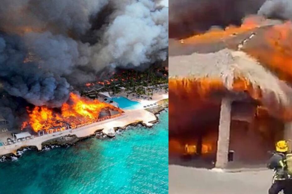 incendiu devastator stațiune plajă