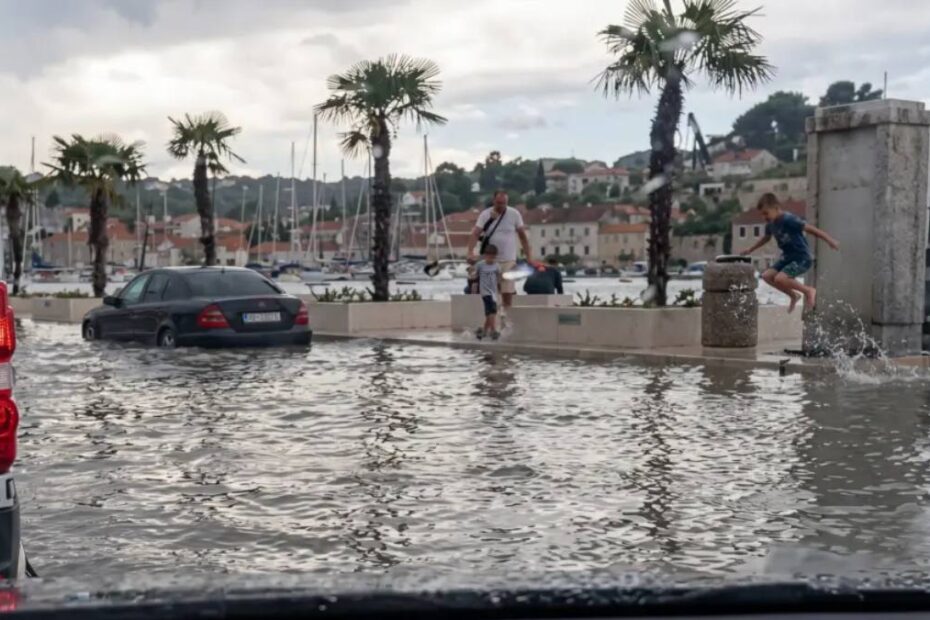 Meteotsunami stațiune europeană