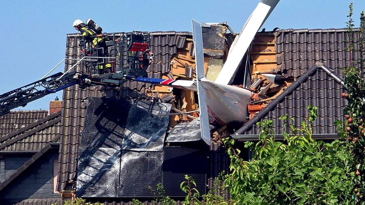 avion prăbușit peste casă Germania