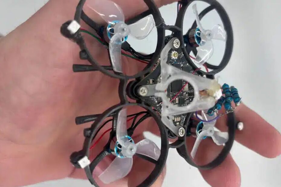 Microdronă autonomă care detectează și elimină un țânțar în zbor