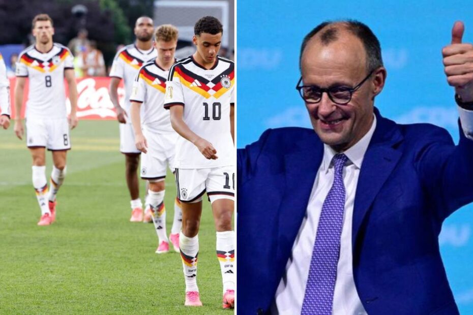 Germania pierde, cancelarul felicită echipa