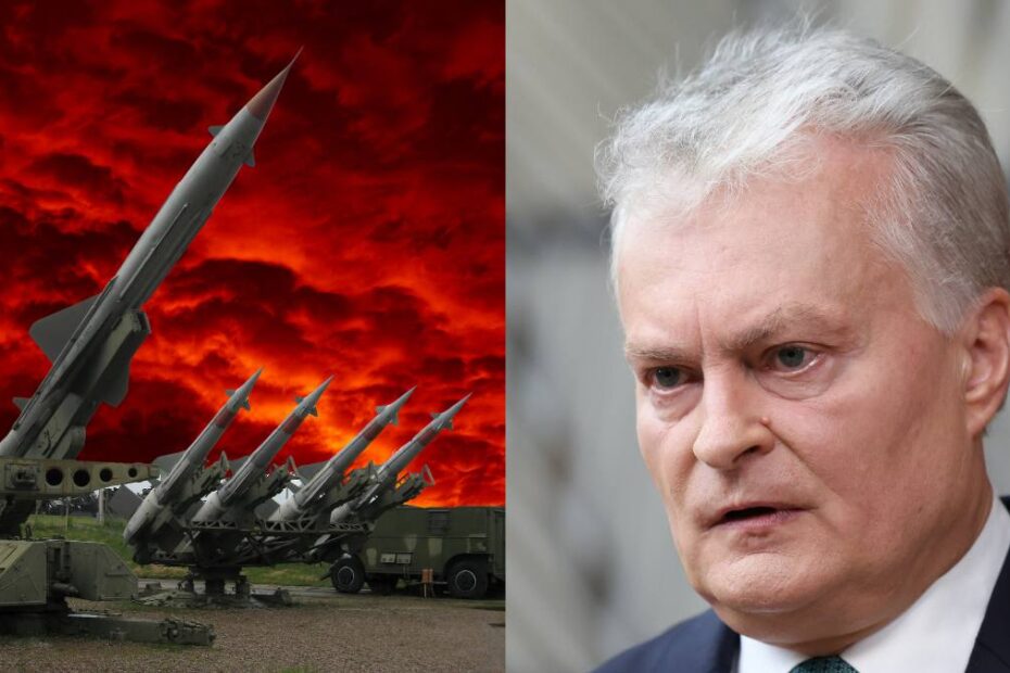 Această țară europeană va ridica interdicția asupra armelor nucleare. În imagine, rachete nucleare și președintele Lituaniei, Gitanas Nausėda