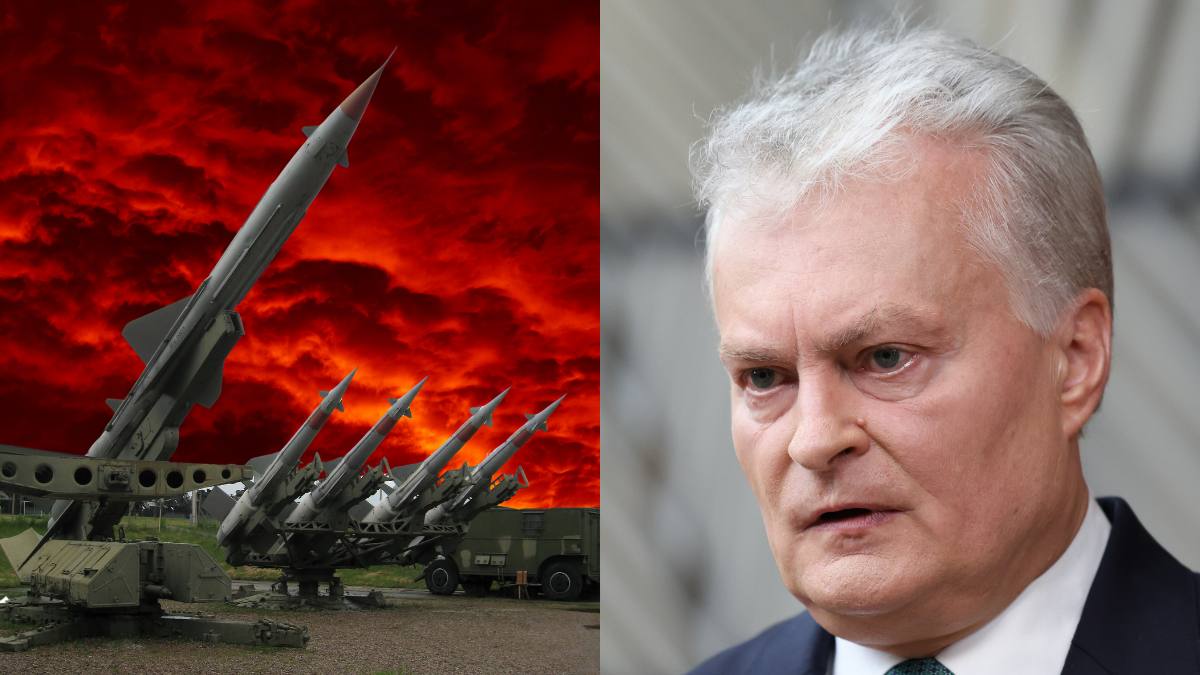Această țară europeană va ridica interdicția asupra armelor nucleare. În imagine, rachete nucleare și președintele Lituaniei, Gitanas Nausėda