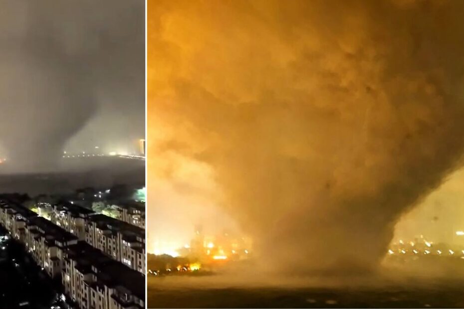 Tornadă devastatoare în toiul nopții în China