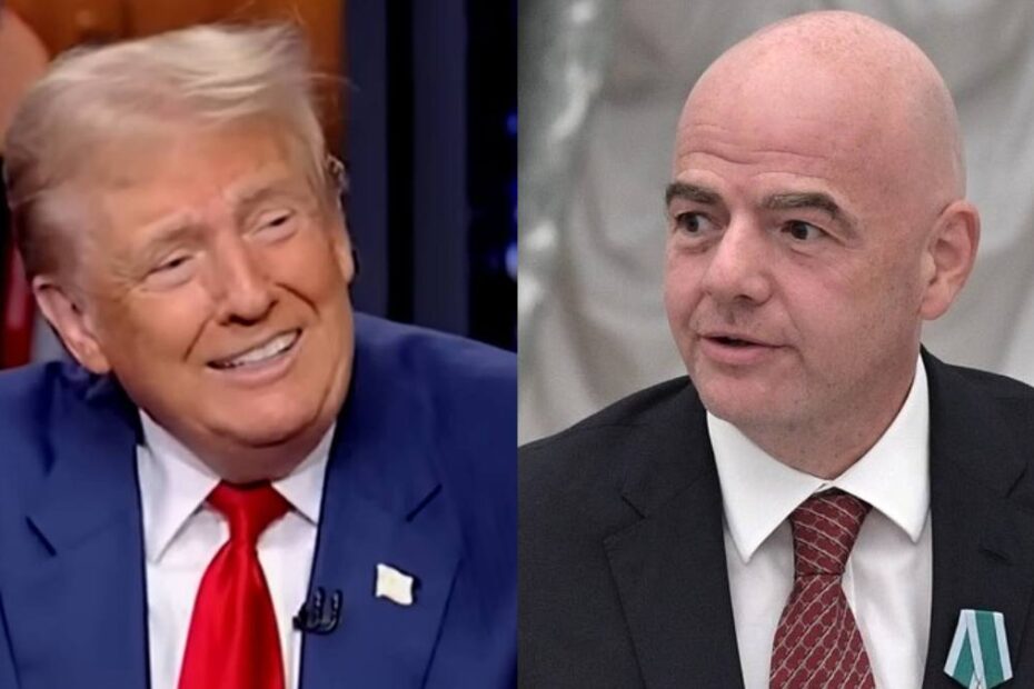 Donald Trump recunoaște cu l-a sunat pe Infantino. În imagine, Trump și Infantino