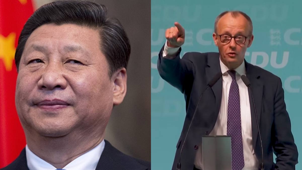 Germania s-a supărat pe China. În imagine, Xi Jinping și Friedrich Merz
