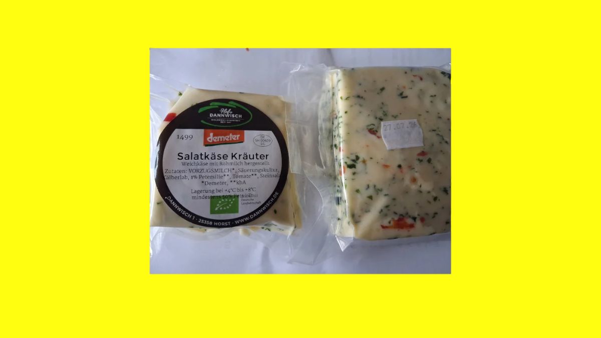 Așa arată produsul. Foto: Hofkäserei Hof Dannwisch Landwirtschaft GmbH & Co. KG, produsul retras