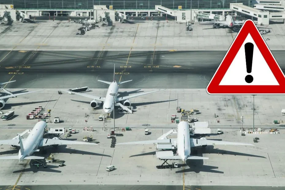 O altă dronă cu explozibili găsită pe un aeroport german. Imagine ilustrativă cu avioane parcate pe un aeroport
