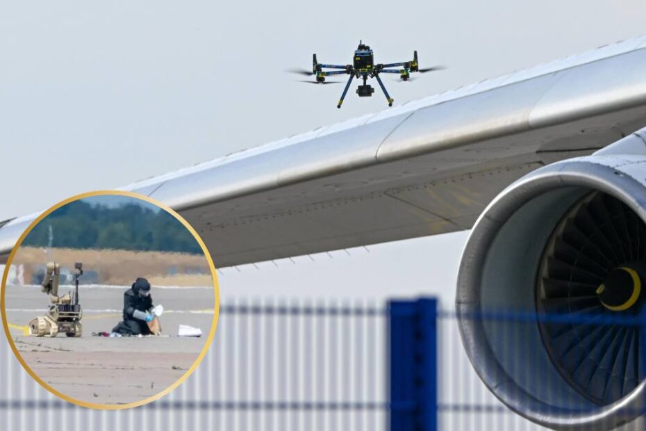 dronă cu explozibil aeroport Leipzig